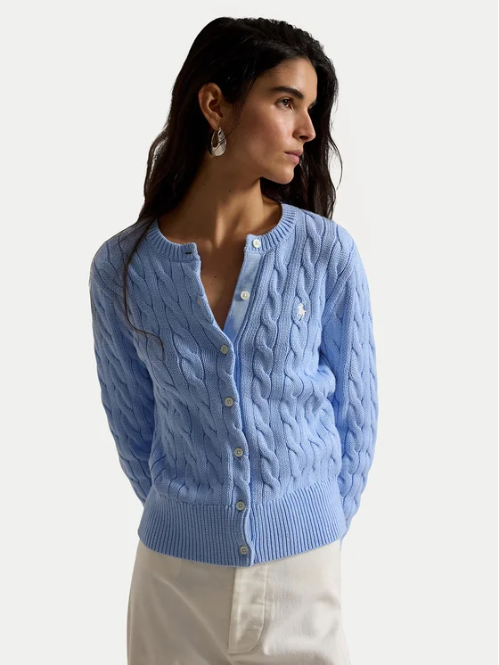 Polo Ralph Lauren Kardigan 211971868507 Żółty ciemny Slim Fit