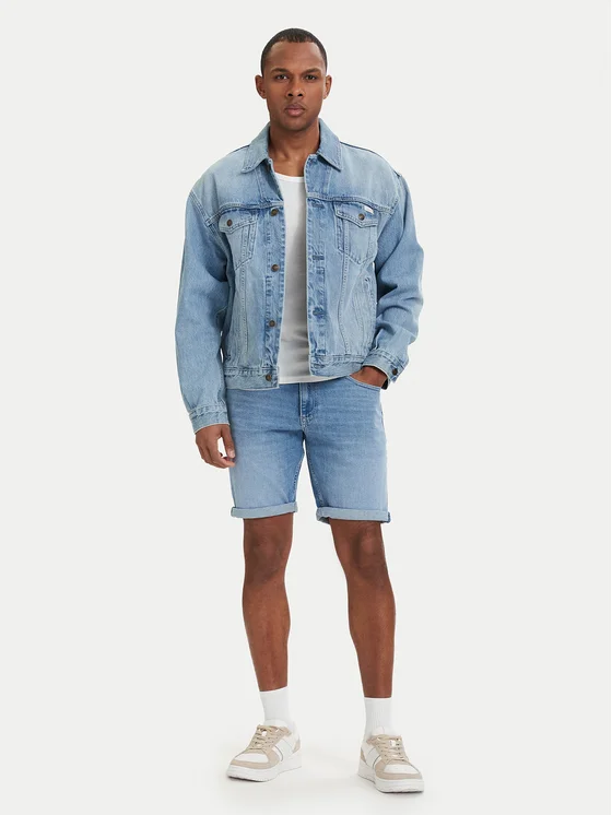 Tommy Jeans Szorty jeansowe Scanton DM0DM22981 Niebieski jasny Slim Fit