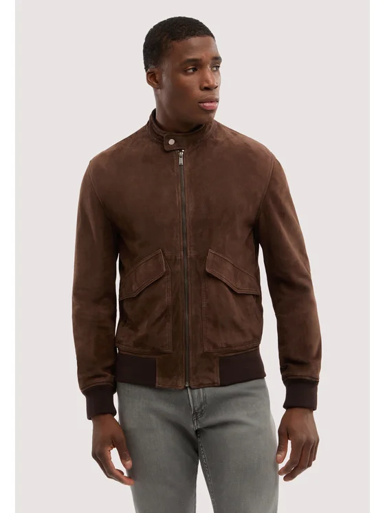 Trussardi Kurtka skórzana R312M000046N012 Kremowy Regular Fit